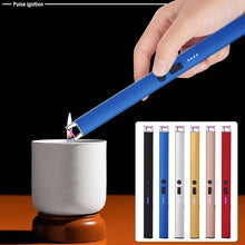 Windproof USB electronic lighter with arc ignition for BBQ and kitchen