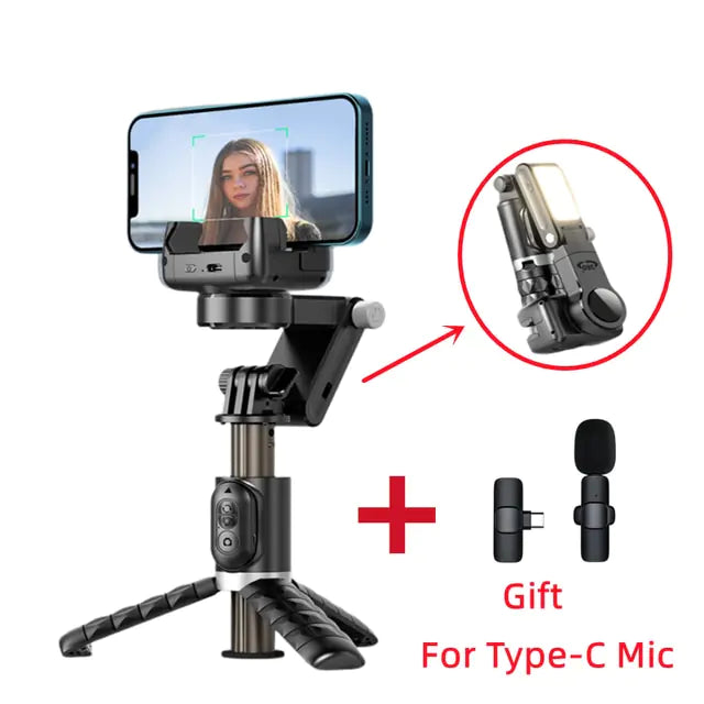 360 Rotation Following Shooting Mode Gimbal Stabilizer Selfie Stick