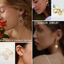 42 pairs gold hoop earrings set with pearl and twisted designs