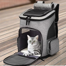 Expandable and breathable cat carrier backpack for travel with foldable design for small pets

