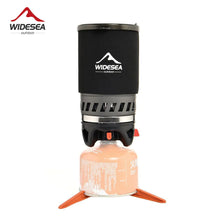 Compact portable camping stove for outdoor cooking during hiking and backpacking trips

