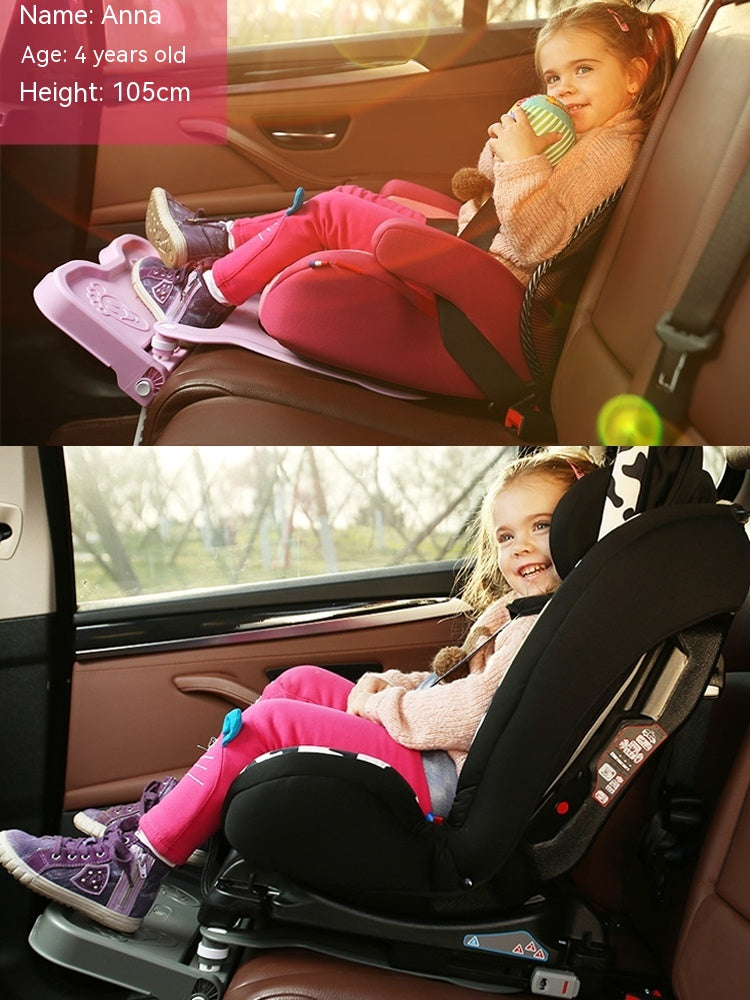 Child safety seat booster pad for car travel with cushion support

