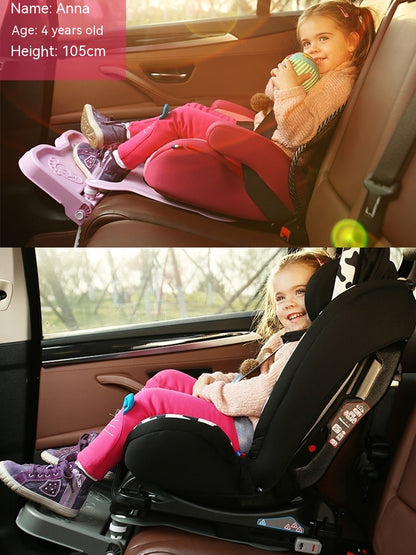 Child safety seat booster pad for car travel with cushion support

