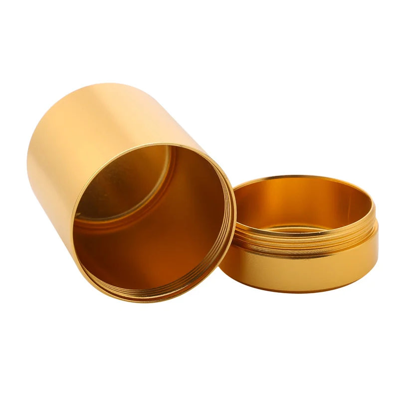Compact Mini Metal Tea Can for travel coffee and sugar storage