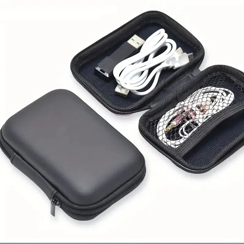 Portable Headphone Storage Bag and EVA Case for cables and tech gear

