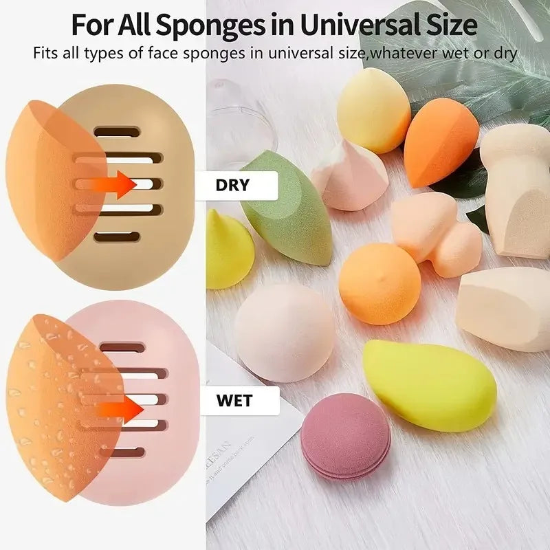 Silicone Makeup Sponge Storage Box for travel and dust-proof beauty use

