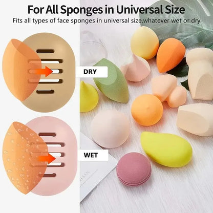 Silicone Makeup Sponge Storage Box for travel and dust-proof beauty use

