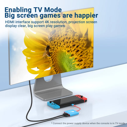 Portable Nintendo Switch Docking Station with HDMI and USB-C hub for travel gaming

