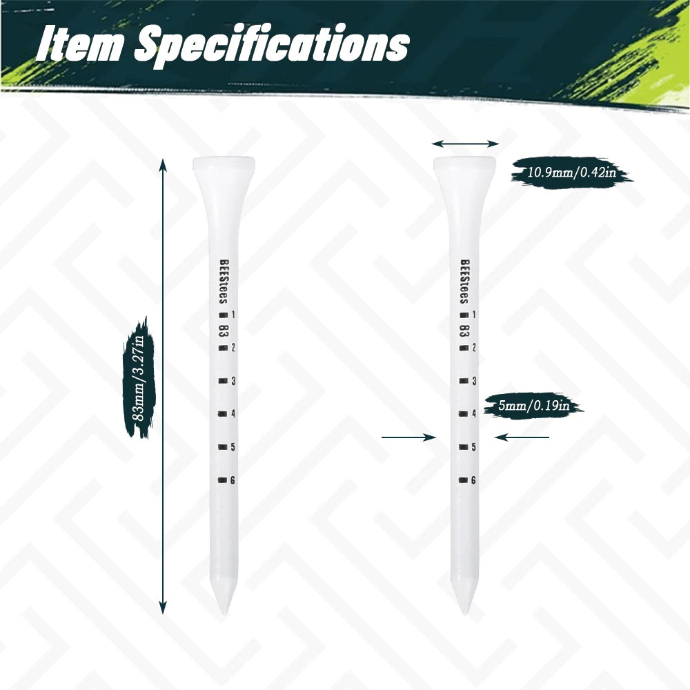 Premium Wooden Golf Tees with Height Markers and Non-slip Design for Accurate Ball Positioning