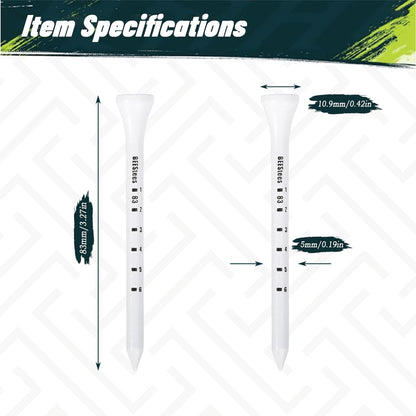 Premium Wooden Golf Tees with Height Markers and Non-slip Design for Accurate Ball Positioning