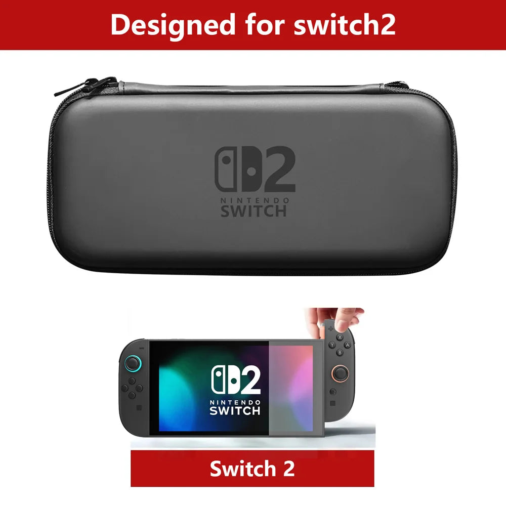 Slim Waterproof Nintendo Switch 2 Carrying Case with EVA Hard Shell

