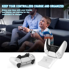GAMINJA PS5 Controller Charging Station with dual ports and fast AC adapter

