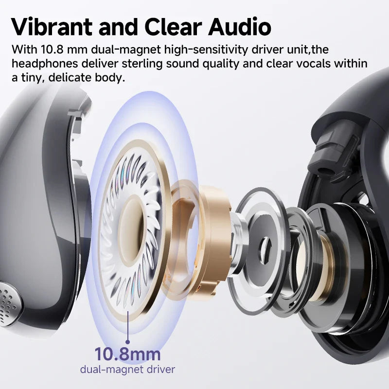 QCY C30 TWS Earbuds with open-ear ear clip design for sports and workouts

