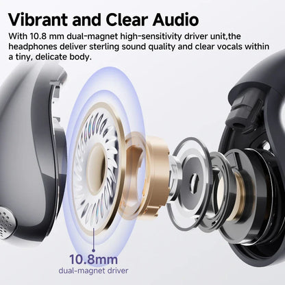 QCY C30 TWS Earbuds with open-ear ear clip design for sports and workouts


