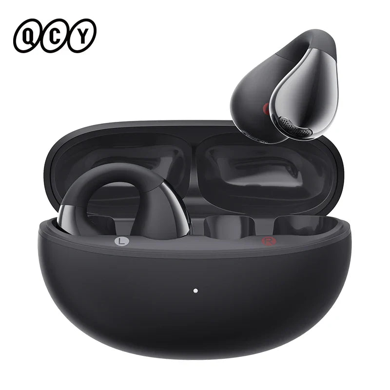 QCY C30 TWS Earbuds with open-ear ear clip design for sports and workouts

