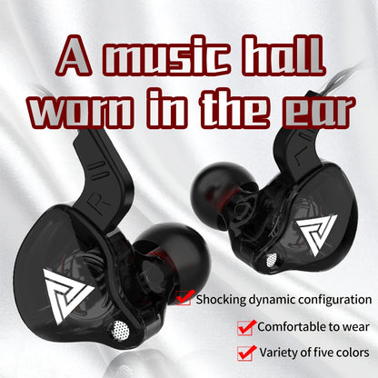 Original QKZ AK6 In Ear Earphone with 6 Dynamic Drivers and Mic