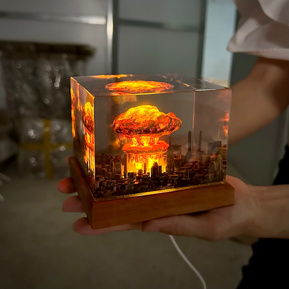 Atomic bomb resin night light