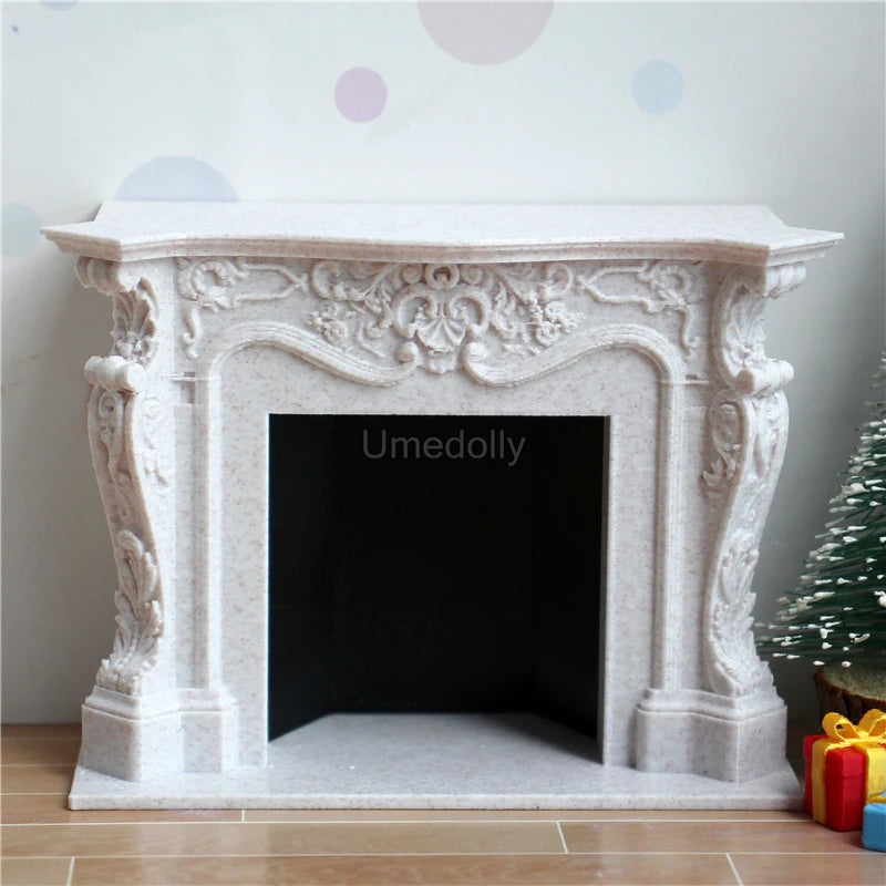 retro doll fireplace