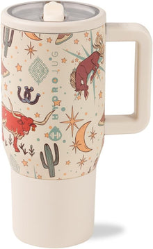 Leakproof insulated water bottle with handle