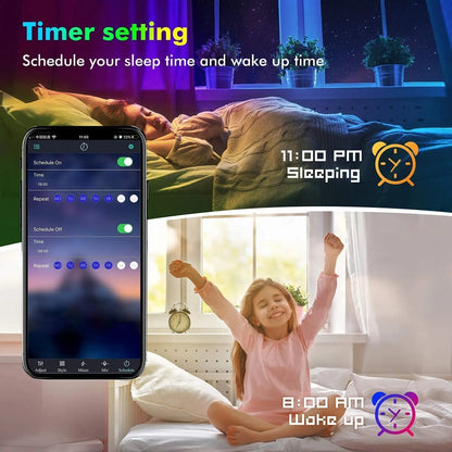 TV Backlight LED Strip Light RGB 5050 glowing behind a television