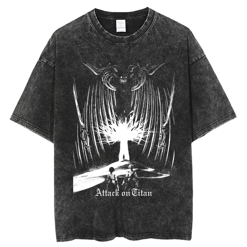 Eren Destiny Oversized Acid Wash Tee