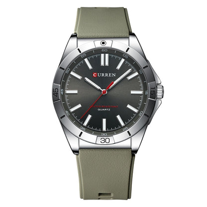 Minimalist waterproof silicone band couples watch casual style