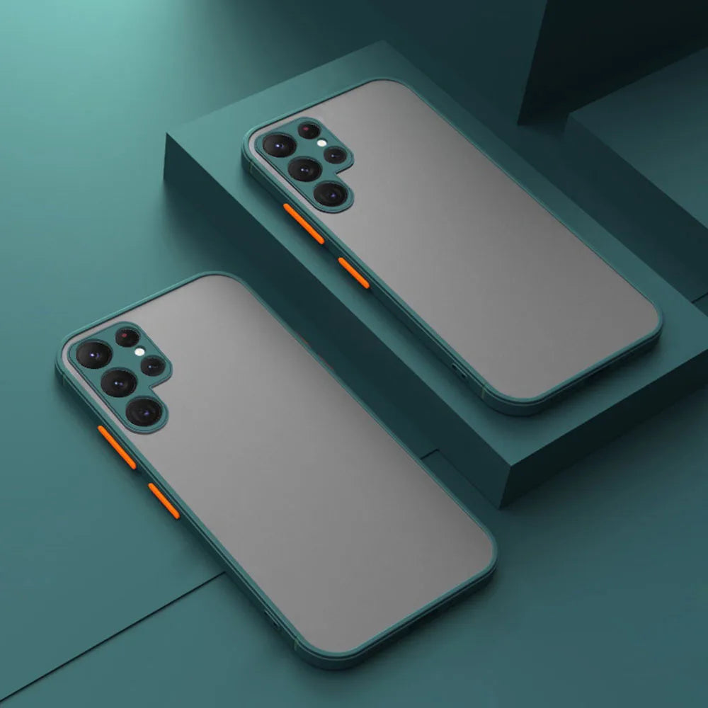 Shockproof Armor Case for Samsung Galaxy S and A Series with Matte Finish