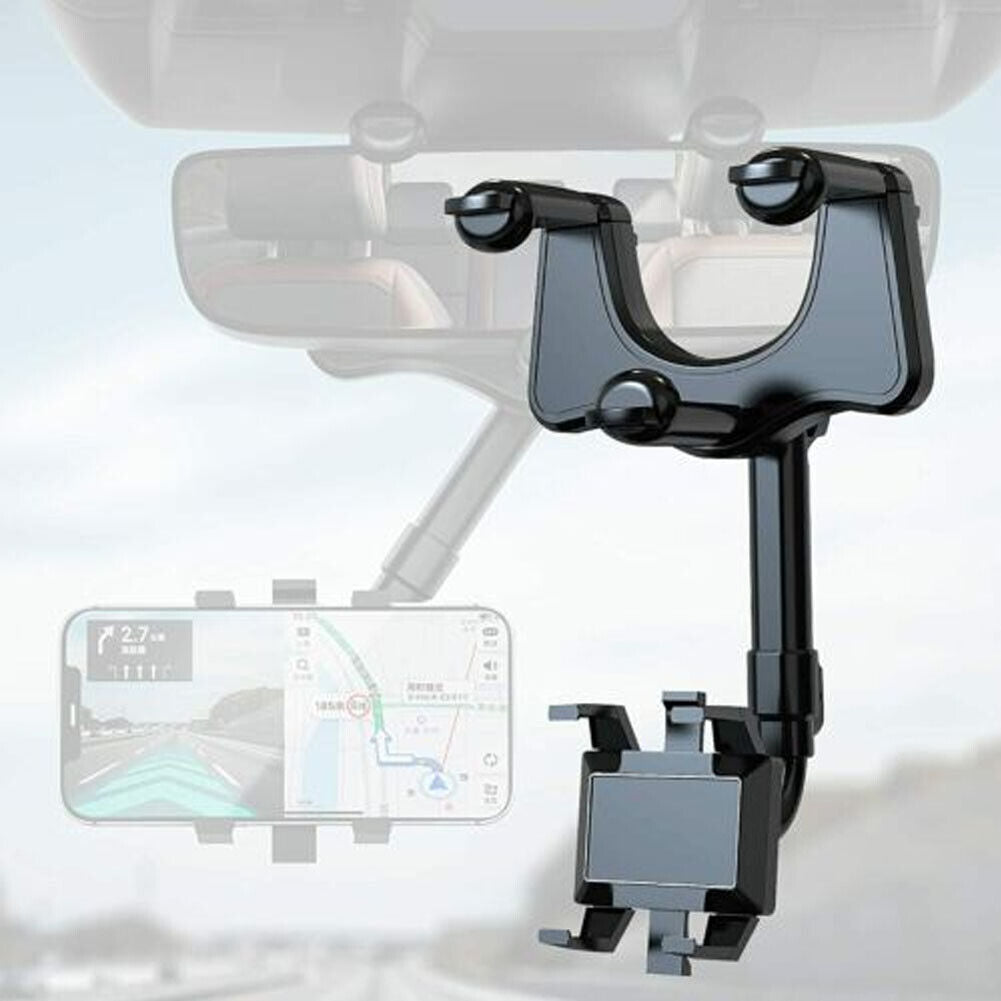 Luxora Universal Car Rearview Mirror Hands Free Phone Holder