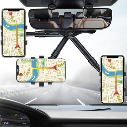 Luxora Universal Car Rearview Mirror Hands Free Phone Holder