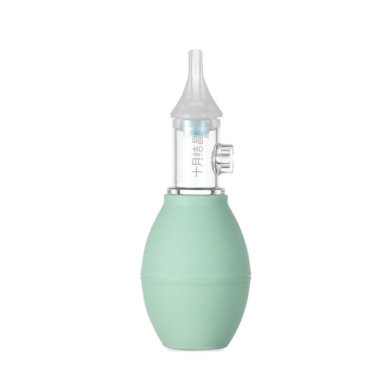 Infant silicone nasal aspirator pump for gentle baby nose cleaning

