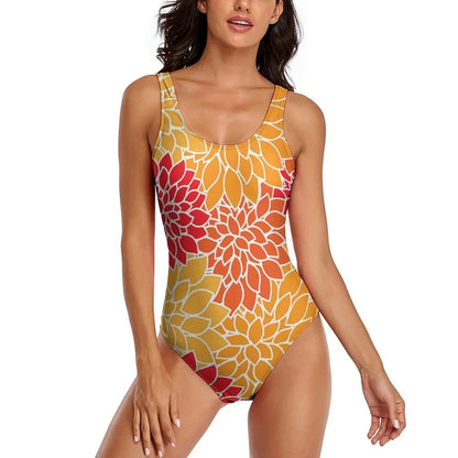 Colorful Floral Push-Up Swimwear One-Piece for Summer