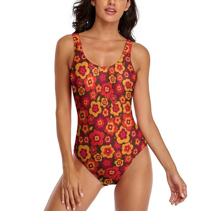 Colorful Floral Push-Up Swimwear One-Piece for Summer