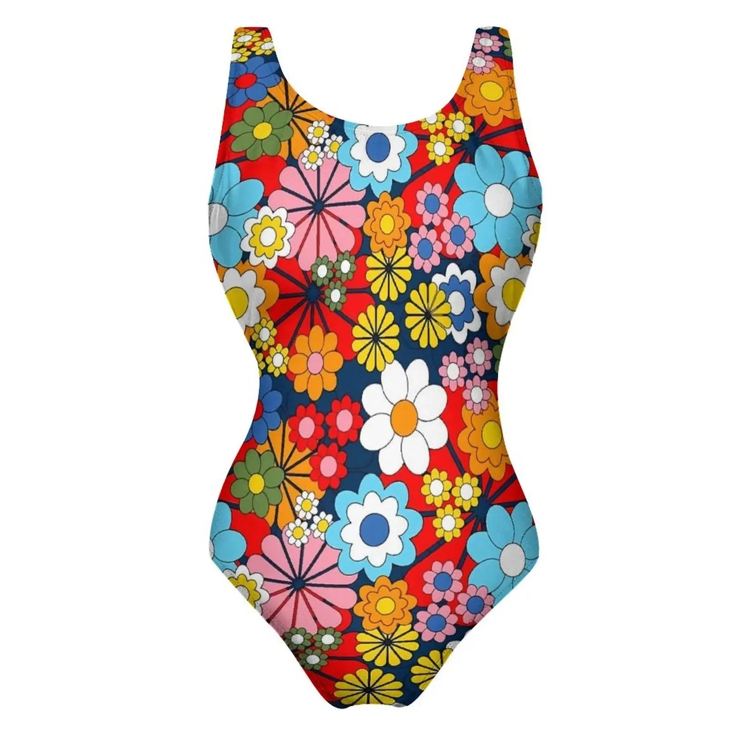 Colorful Floral Push-Up Swimwear One-Piece for Summer
