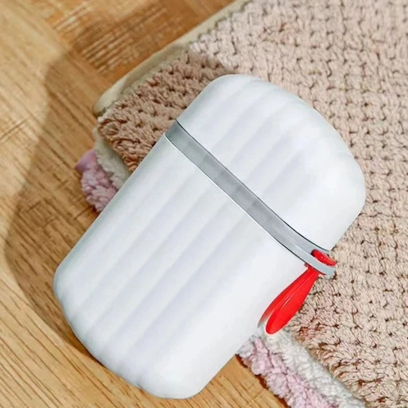Portable soap box with sealed waterproof design for travel and bathroom use
