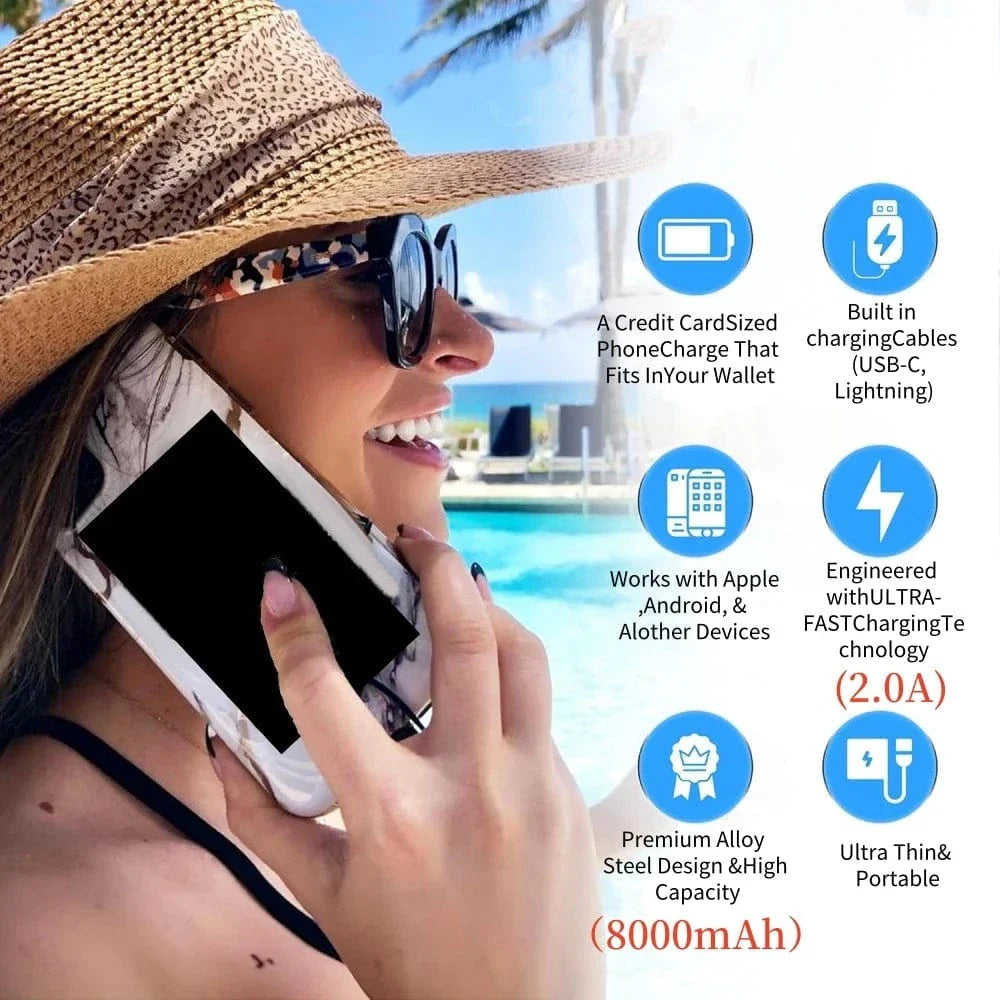 Ultra-Thin 8000mAh Power Bank for Phones