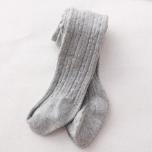 Baby girls knit tights made of soft cotton for seasonal toddler wear

