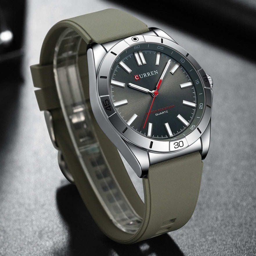 Unisex waterproof silicone band couples watch minimalist design