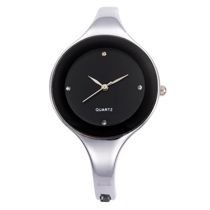 Sleek Bangle Bracelet : Elegant Simple Design Bracelet Watch for Women