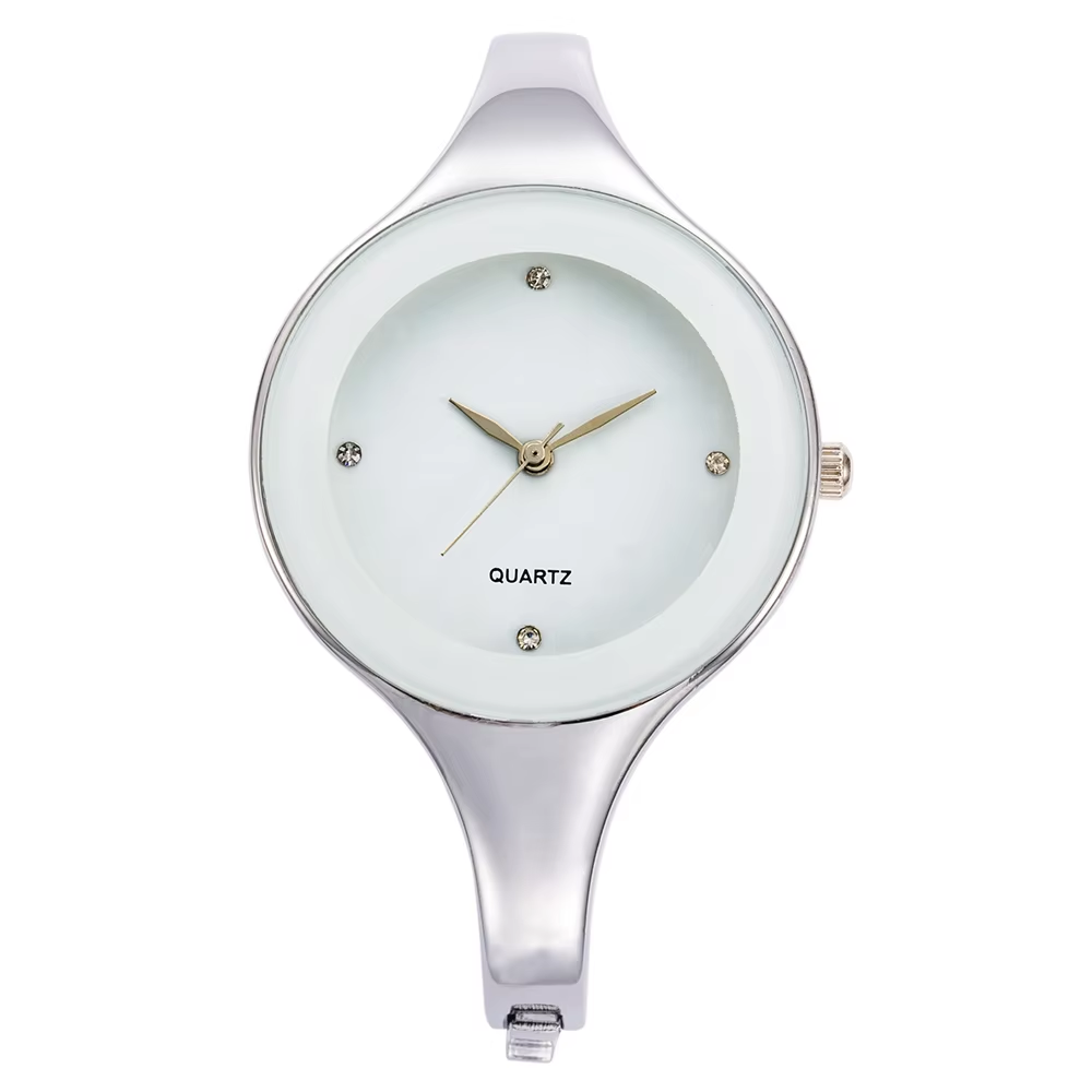 Sleek Bangle Bracelet : Elegant Simple Design Bracelet Watch for Women