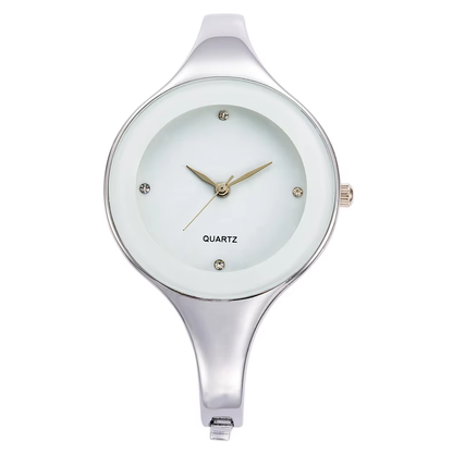 Sleek Bangle Bracelet : Elegant Simple Design Bracelet Watch for Women