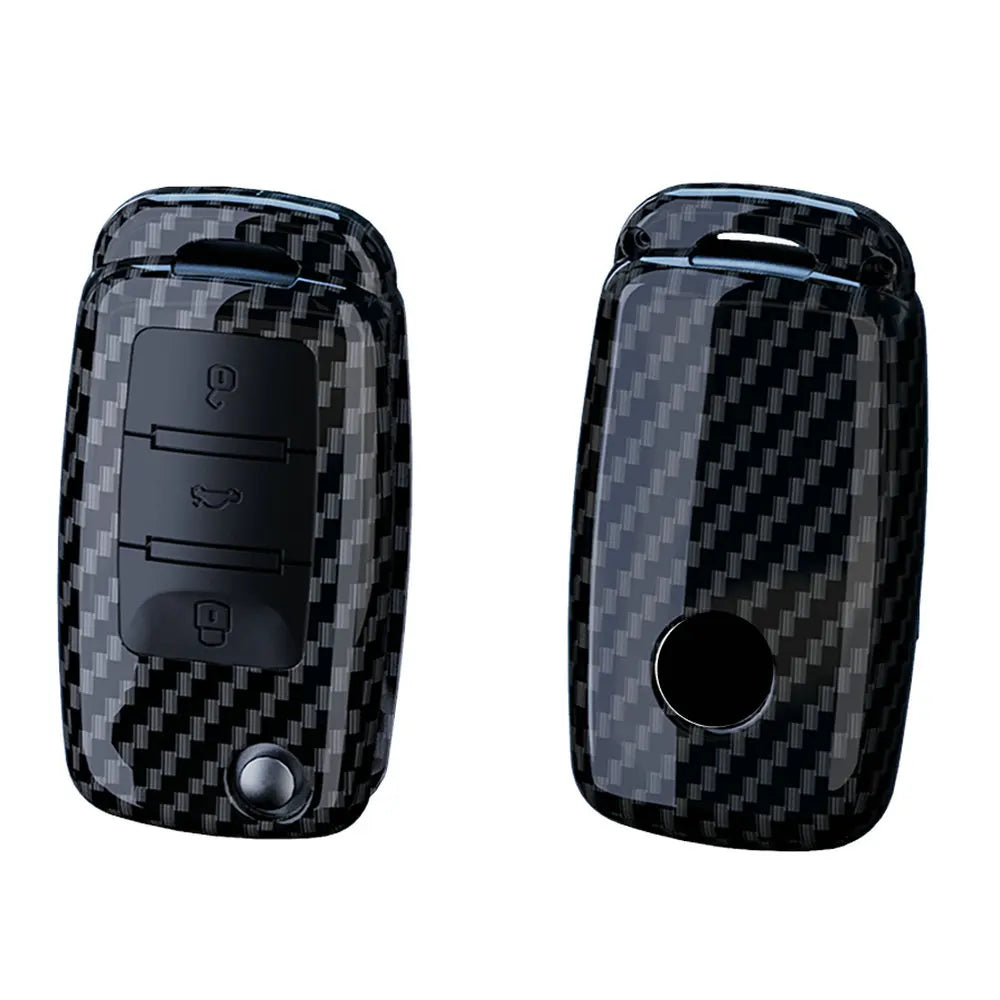 ABS Carbon Car Key Case Cover for VW Polo Tiguan Passat Golf Jetta