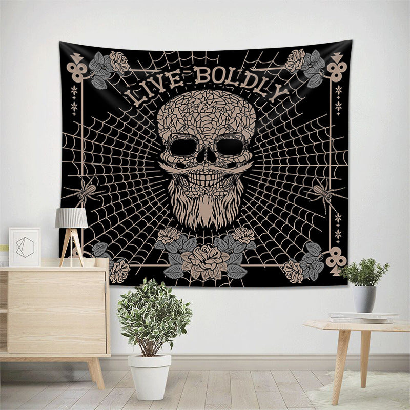 skull wall tapestry