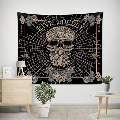 skull wall tapestry