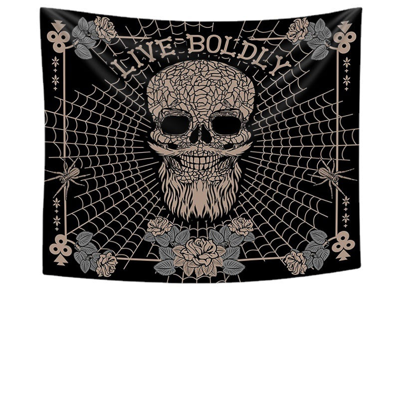 skull wall tapestry