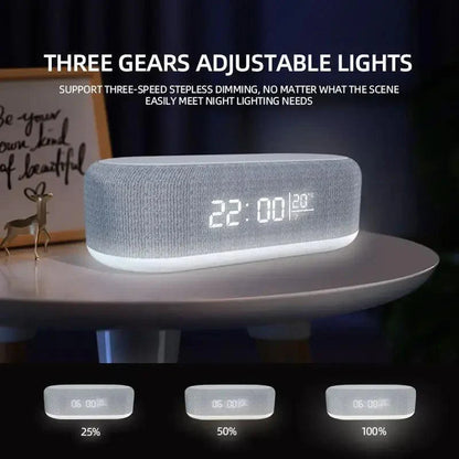 Wireless Charging Alarm Clock with Qi charger for phone, AirPods, and more

