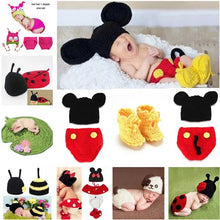 Newborn baby crochet costume in animal style for Halloween and photo shoots

