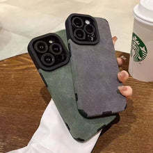 Korean style suede phone case with soft texture and drop protection

