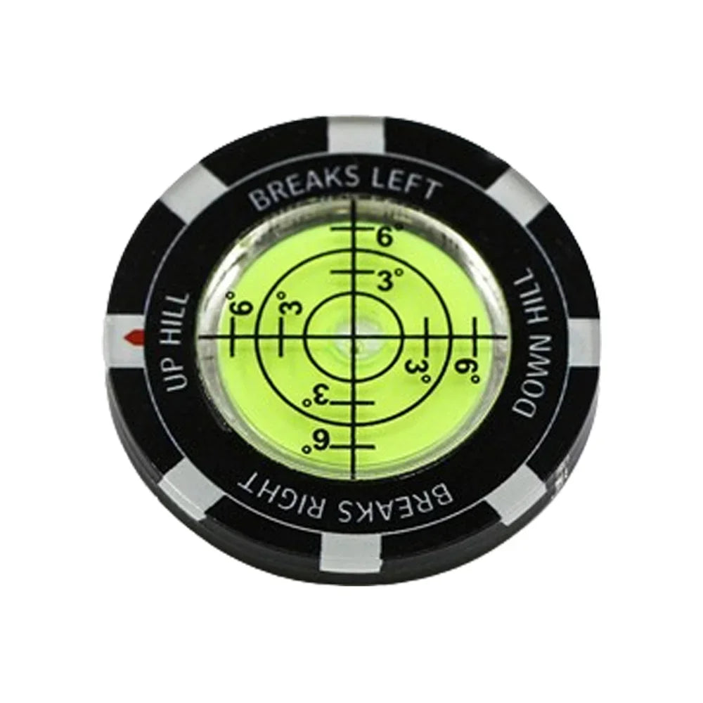 Golf Green Reader Ball Marker with Bubble Level for High Precision Putting and Slope Reading