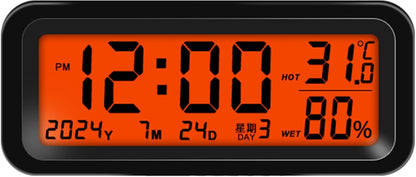 Rechargeable Car Digital Clock with Time, Date, Temperature & Humidity Display for Dashboard
