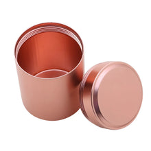 Compact Mini Metal Tea Can for travel coffee and sugar storage